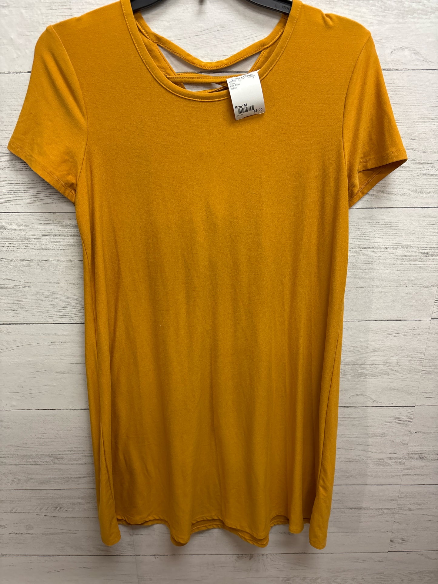 Size M Pink Rose Yellow Dress