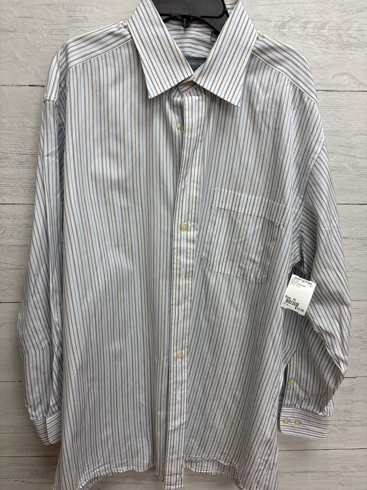 Size 16 HICKEY FREEMAN White Mens Shirt