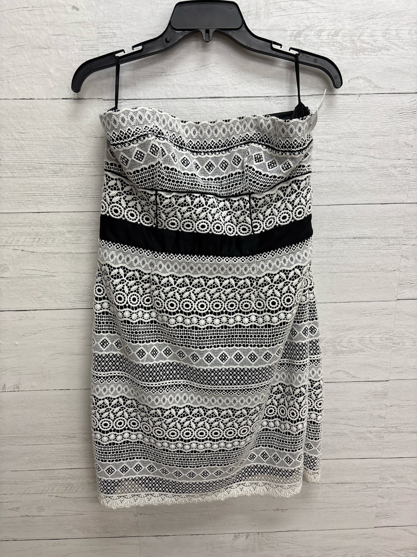 Size 10 Cynthia Steffe White/Black Dress