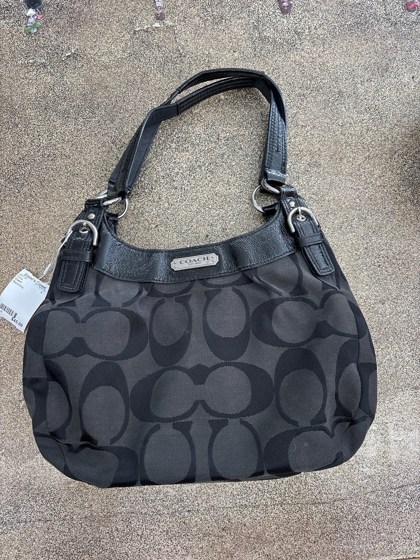 Coach Black/Grey Purse