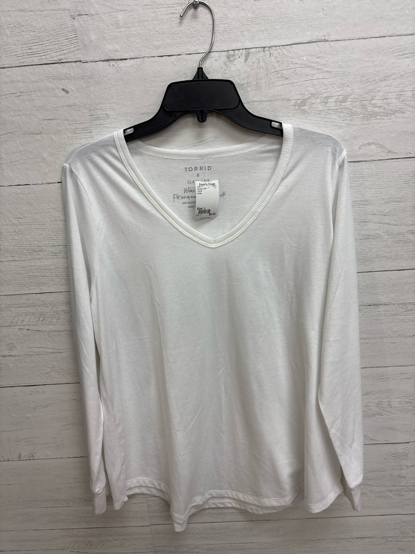 Size L Torrid White Womens Shirt