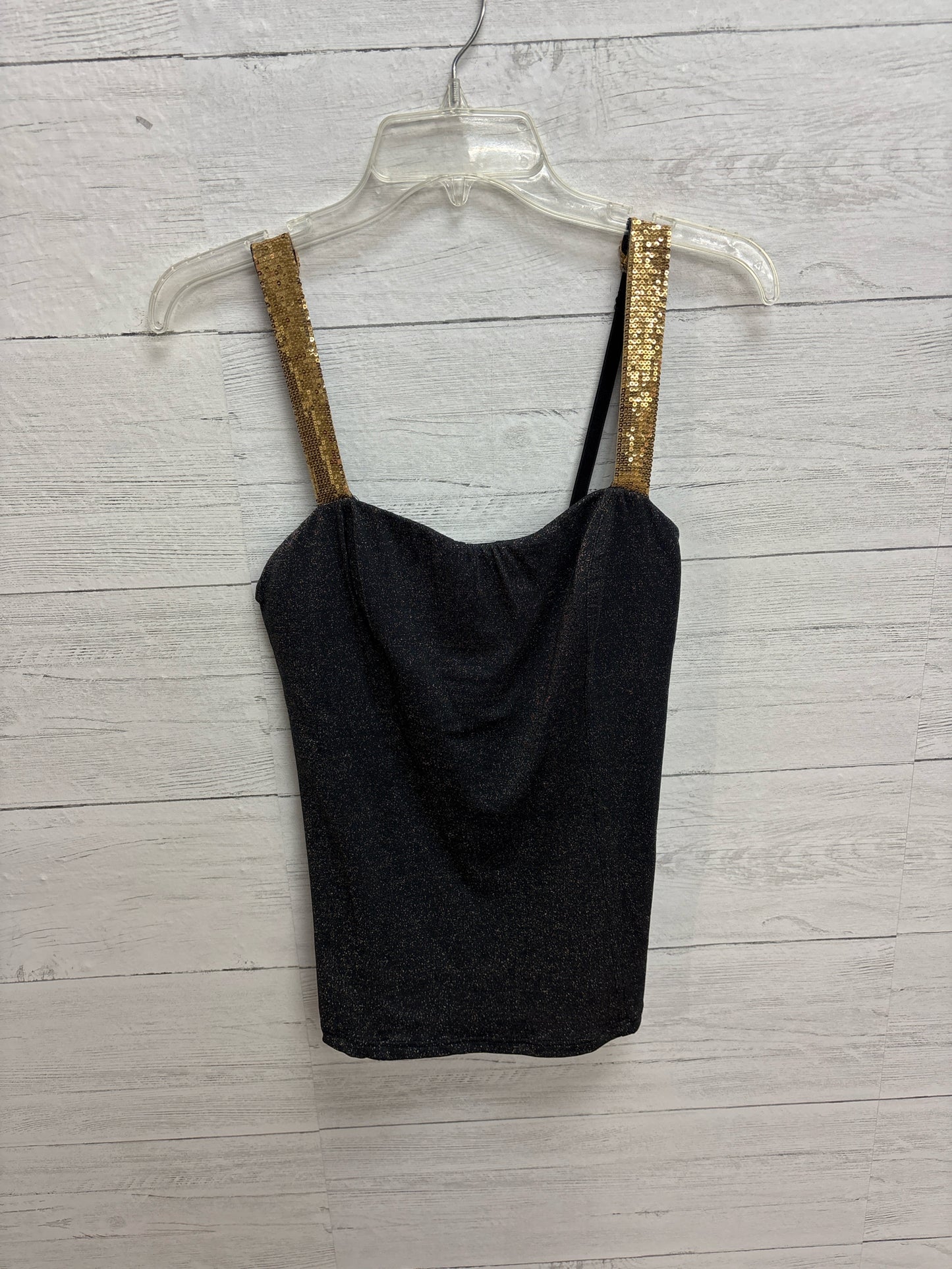 Size M Arianna Black/Gold Womens Tank-Top