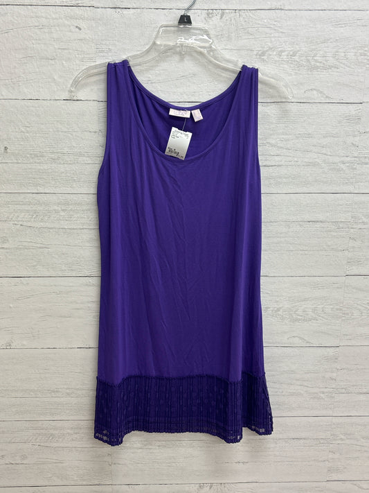 Size M LOGO Layer Purple Tank Top