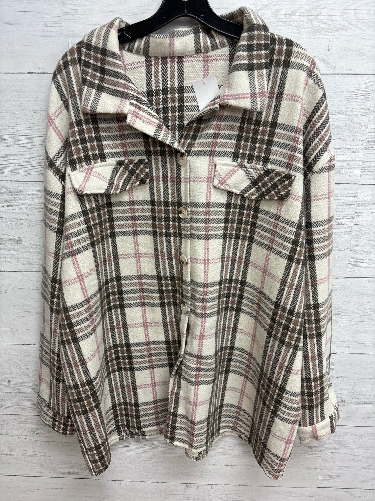 Size 2X N/A TAN/PINK SHACKET