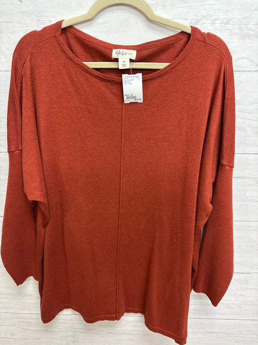 Size 2X Style  & Co Burnt Orange Womens Sweatshirt