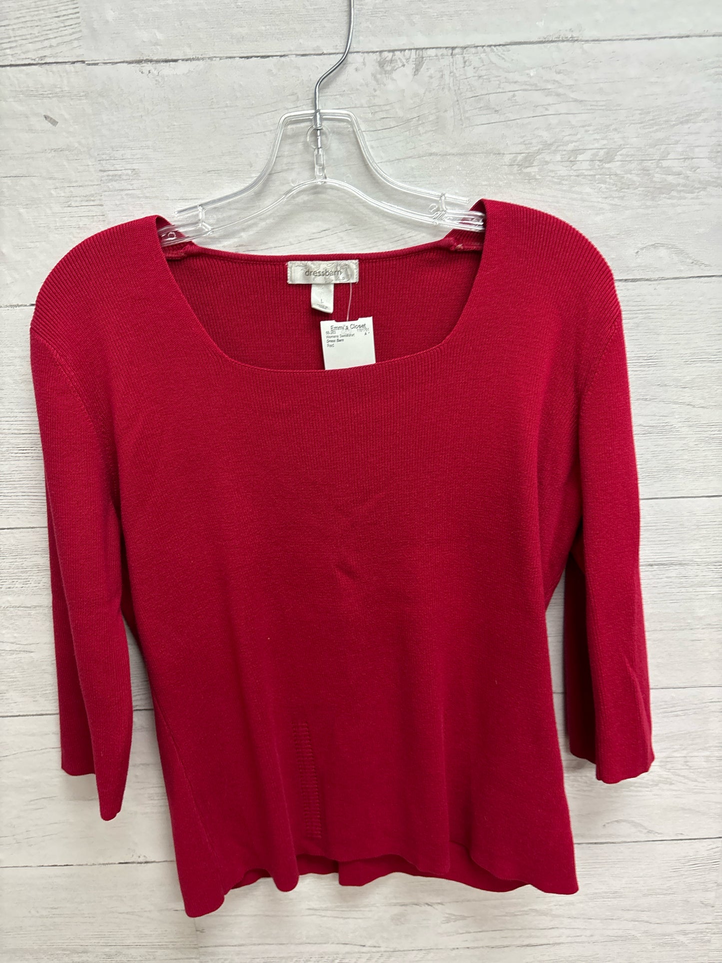 Size L Dress Barn Red Womens Sweatshirt