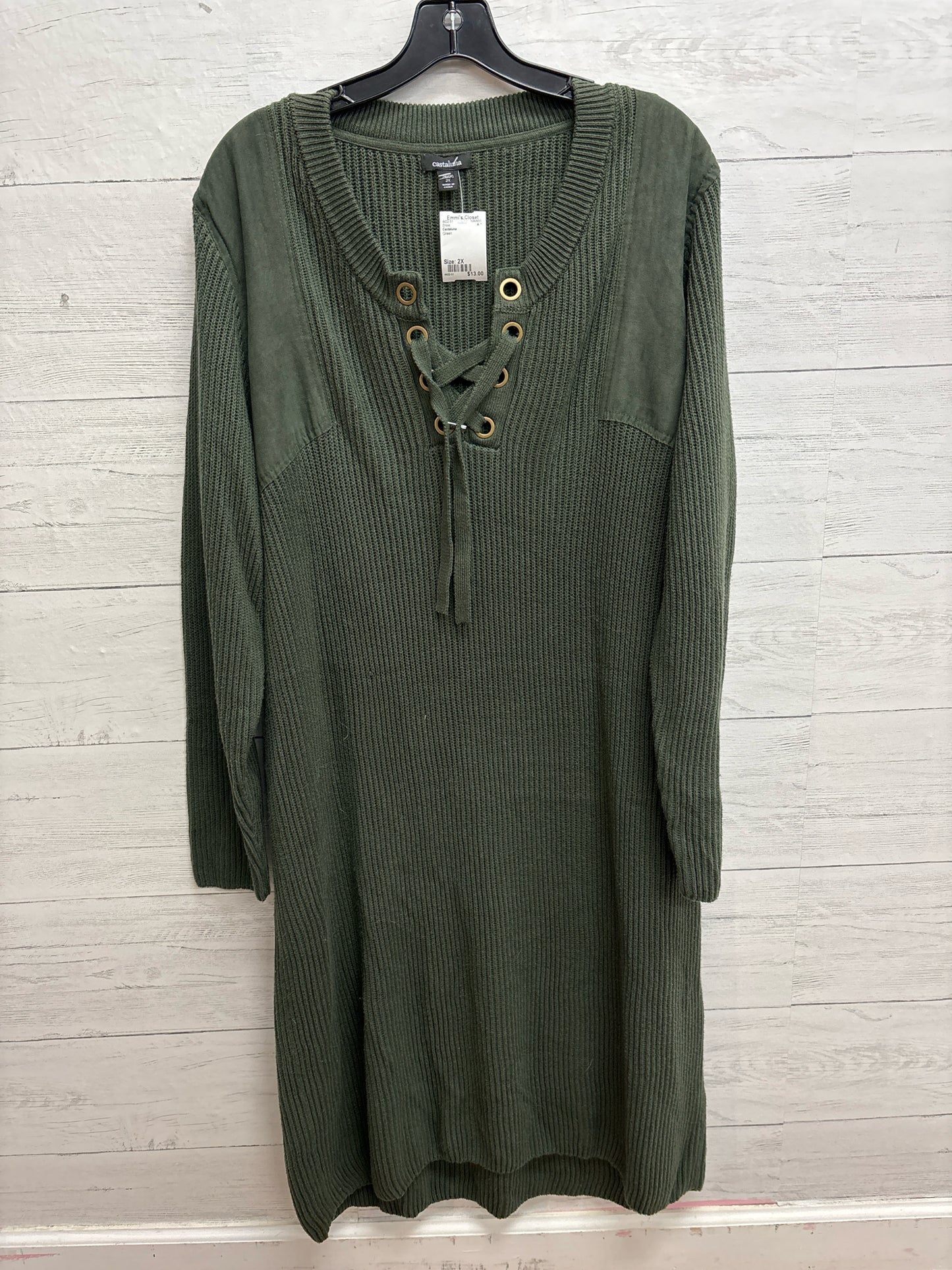 Size 2X Castaluna Green Dress