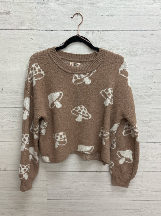 Size M Hippie Rose tan/white Sweater