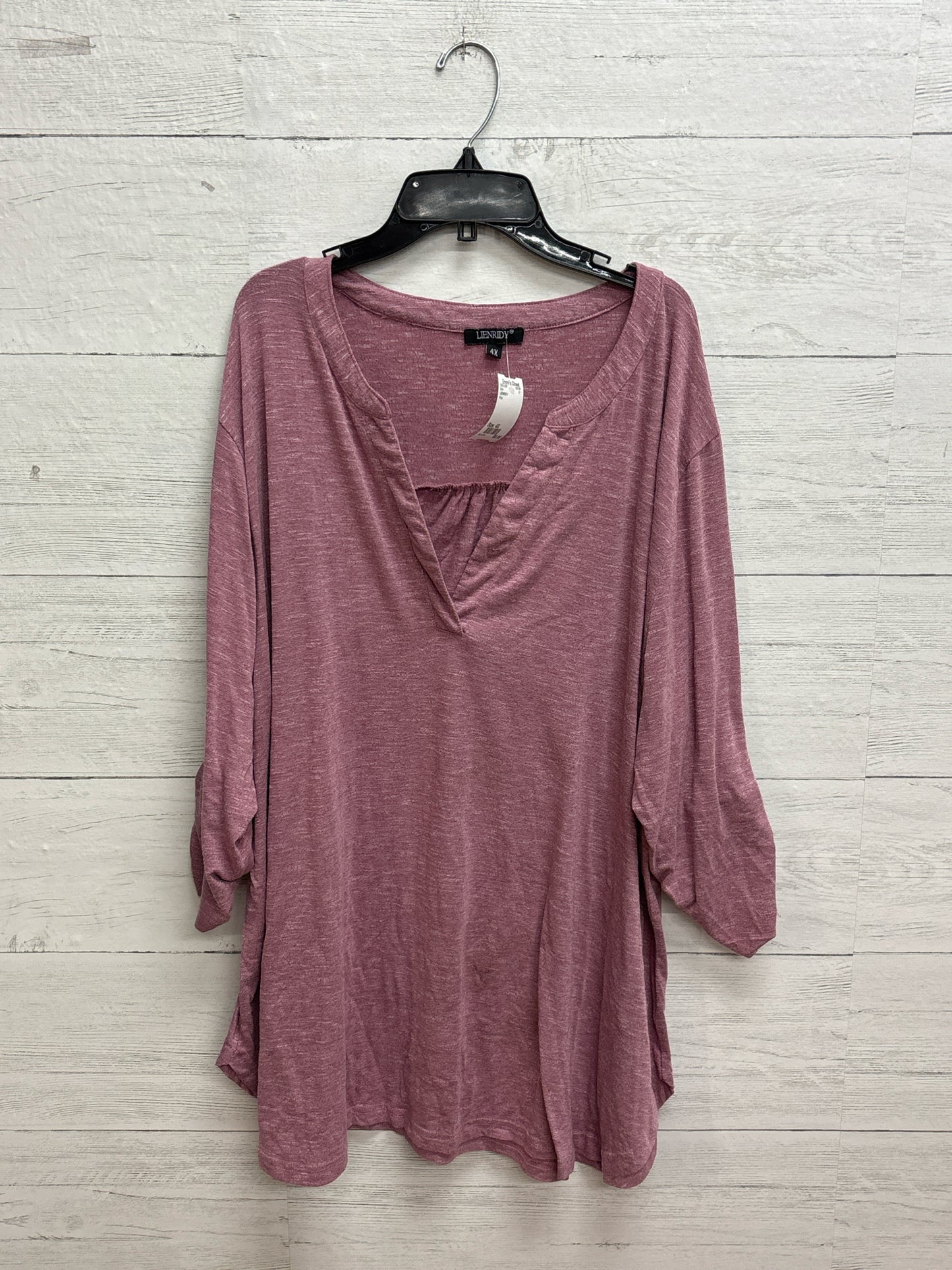 Size 4X LIENRIDY Pink Shirt