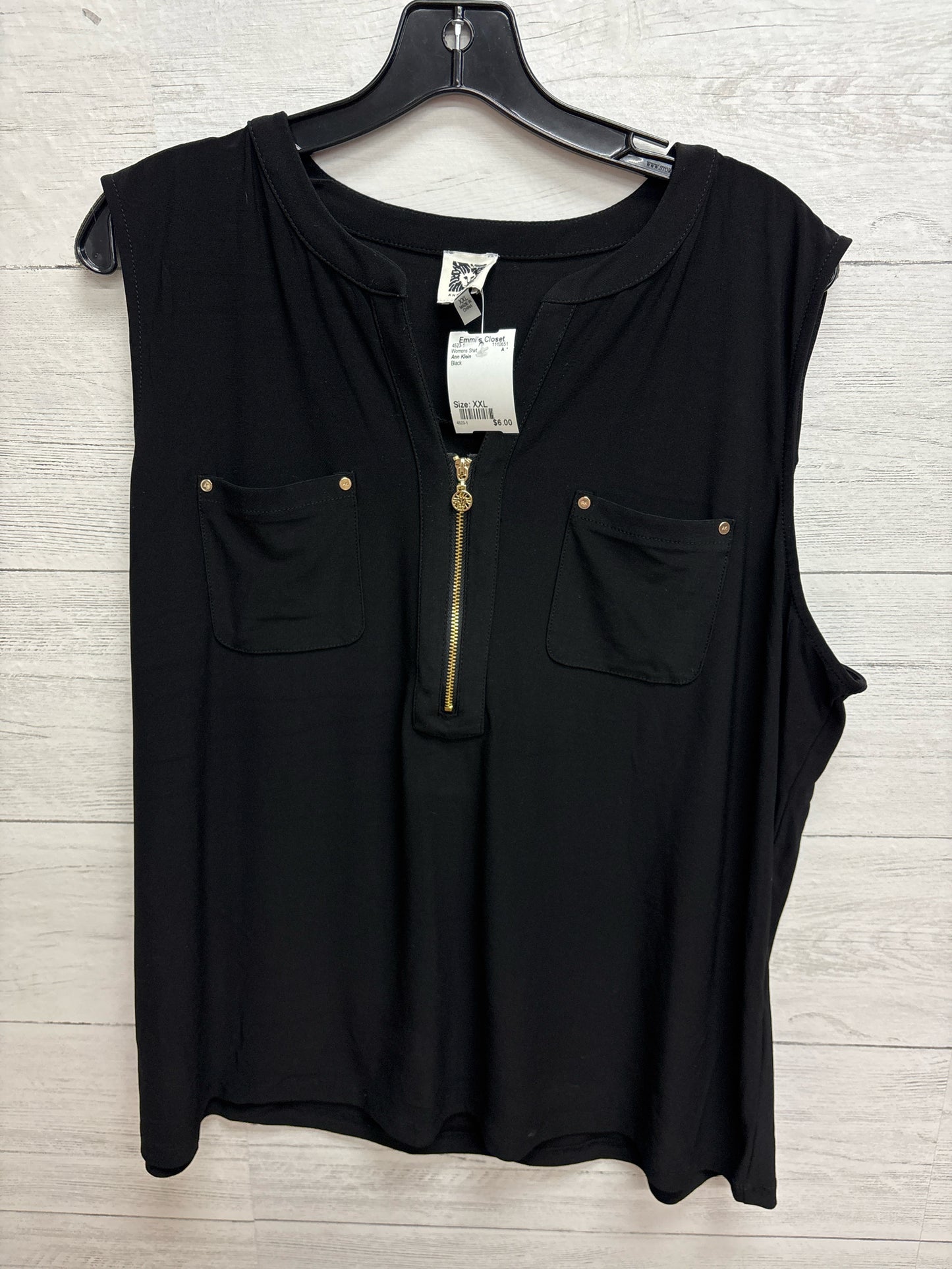 Size XXL Ann Klein Black Womens Shirt