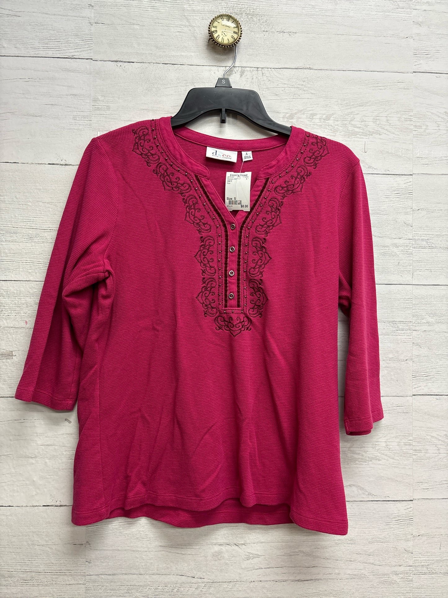 Size S D&CO Pink Womens Shirt