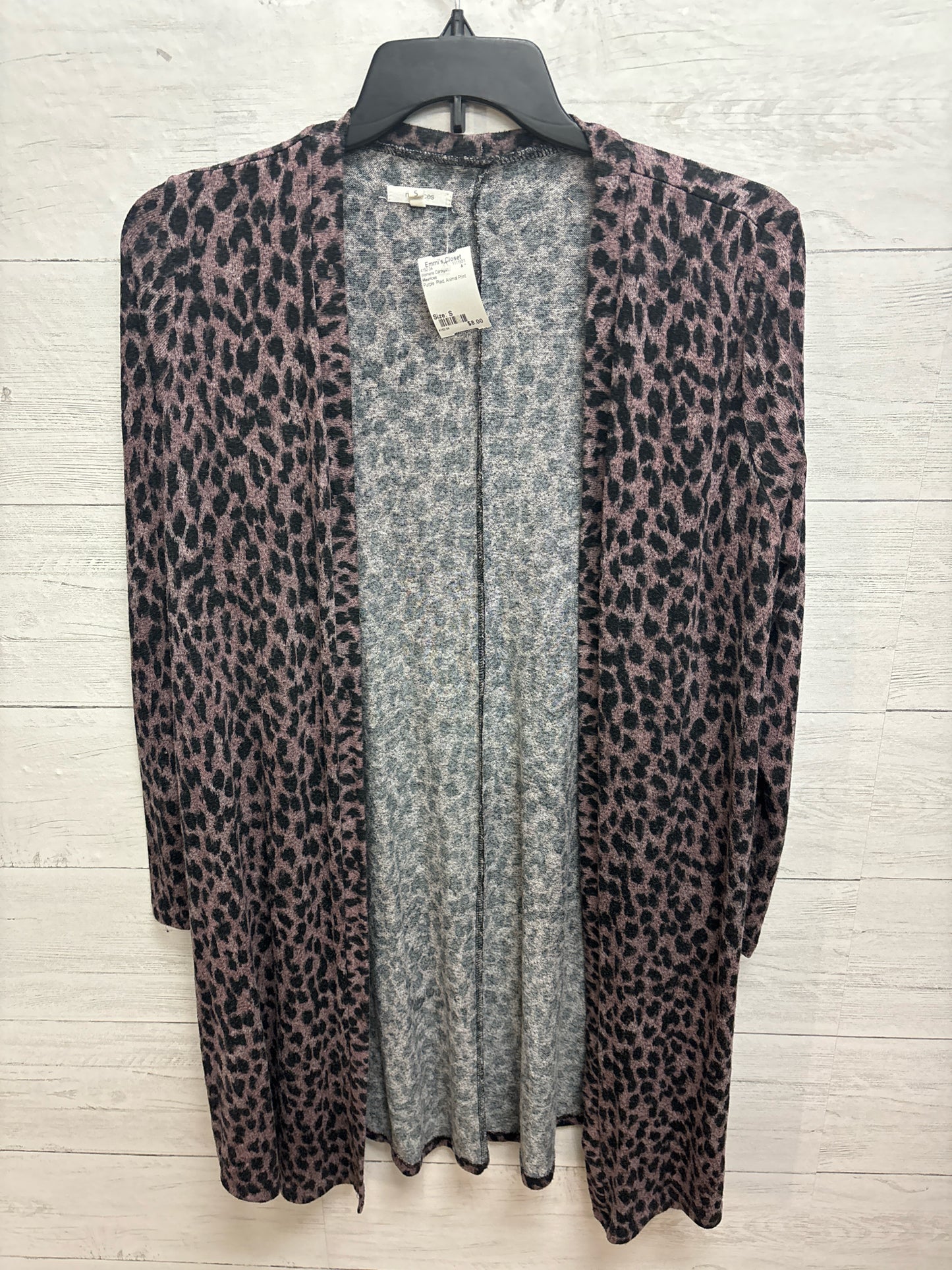 Size S Maurices Purple Plaid Womens Cardigan