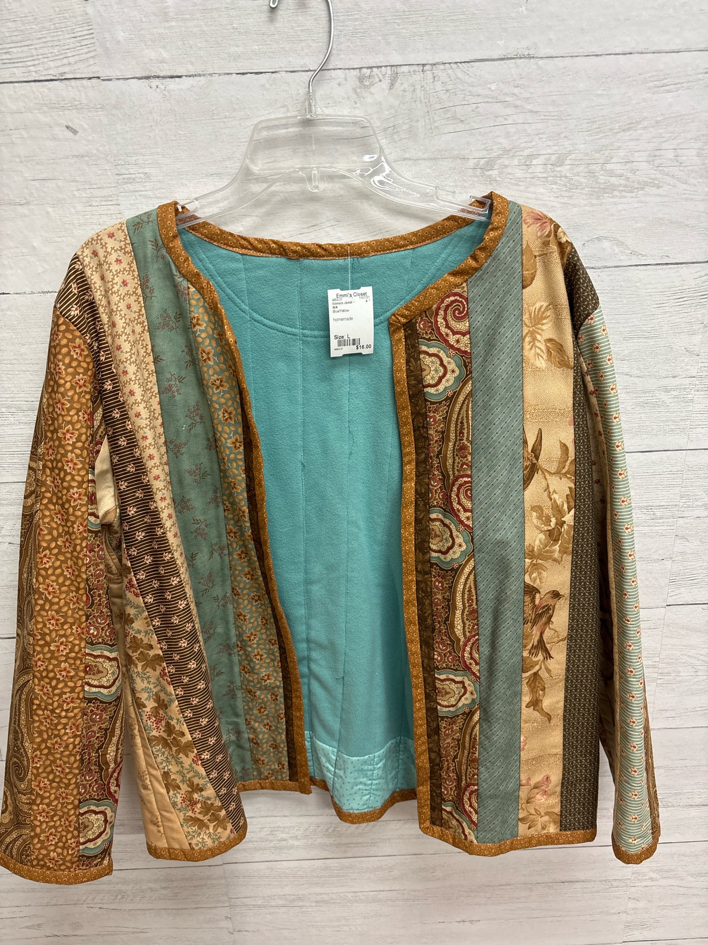 Size L N/A Blue/Yellow Womens Jacket