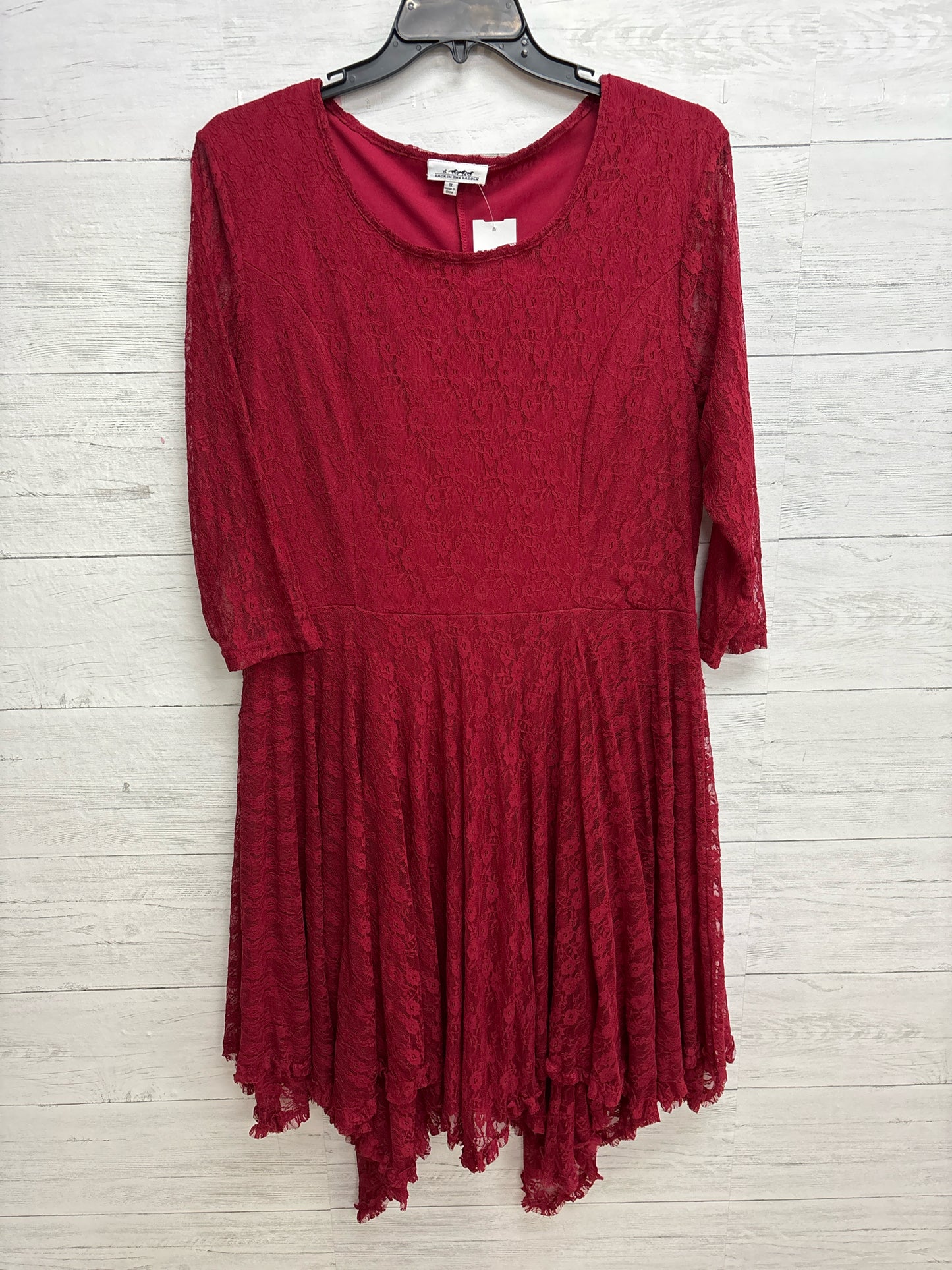 Size 1X BACK IN THE SADDLE Red Dress