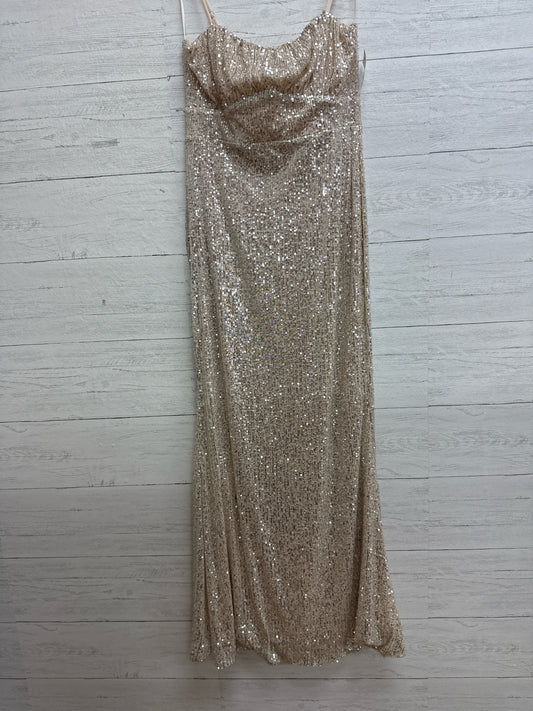 Size L Blue Rain Gold Gown