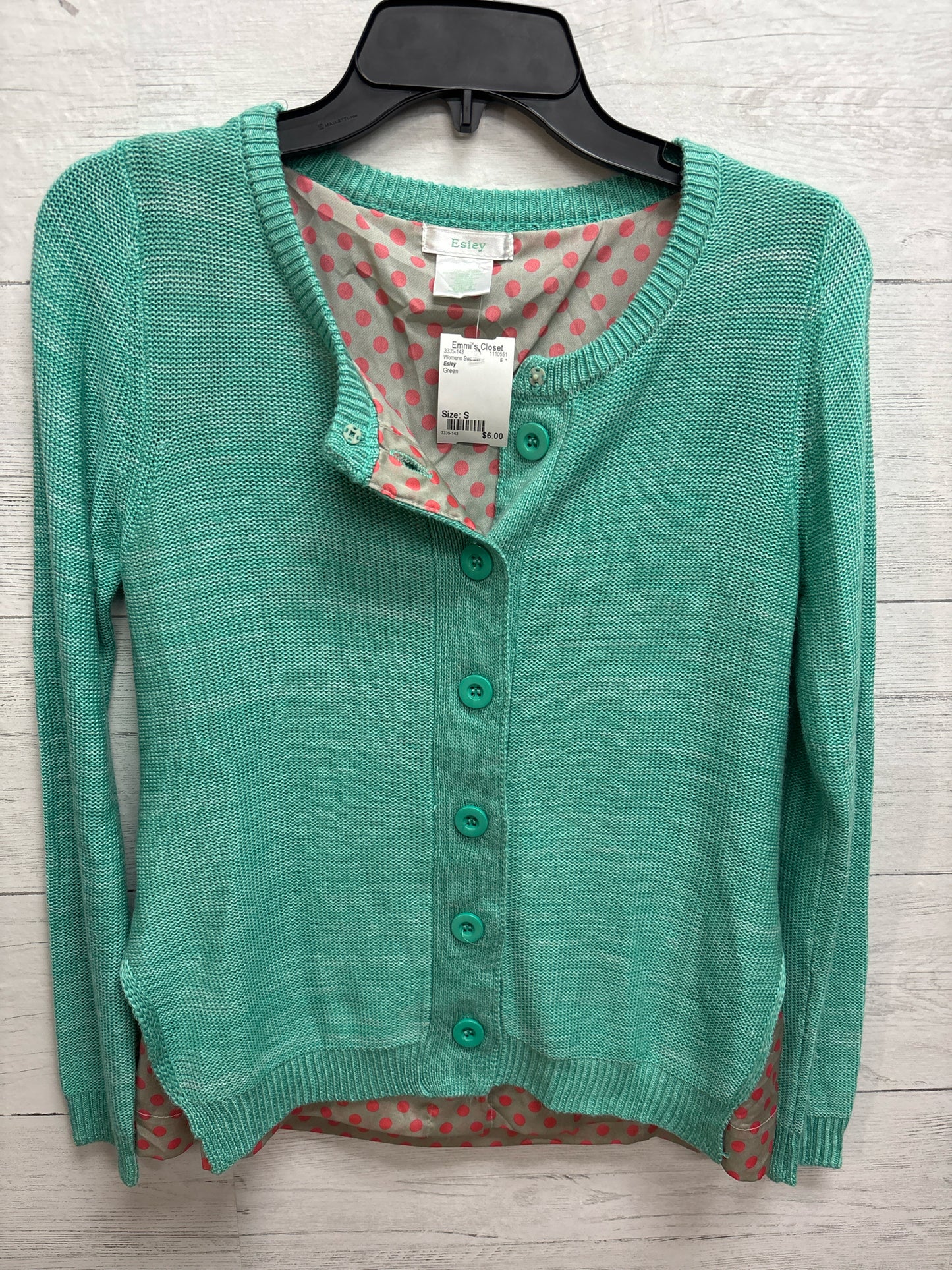 Size S Esley Green Womens Sweater
