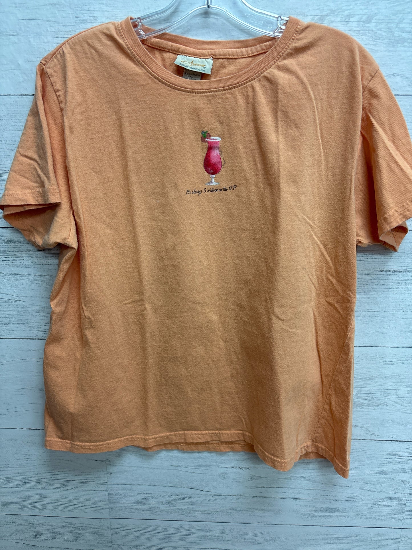 Size XL Artisans Peach Womens Shirt
