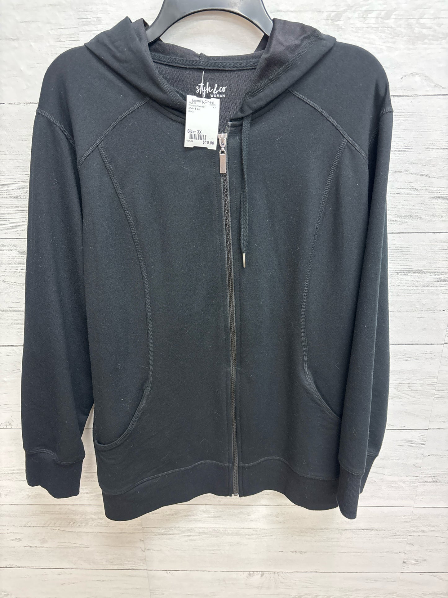 Size 3X Style  & Co Black Womens Sweater