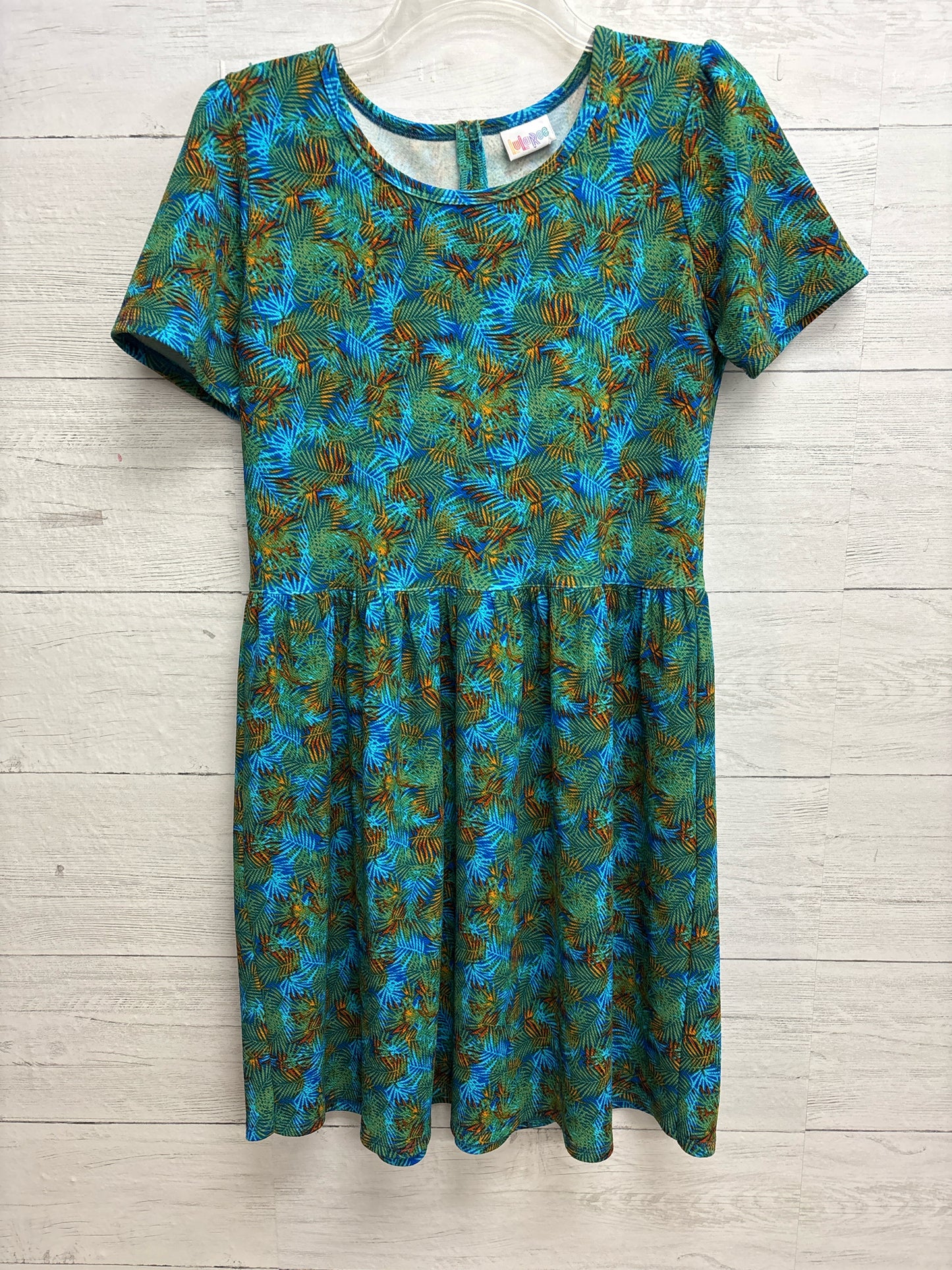 Size L LuLa Roe Blue/Green Dress