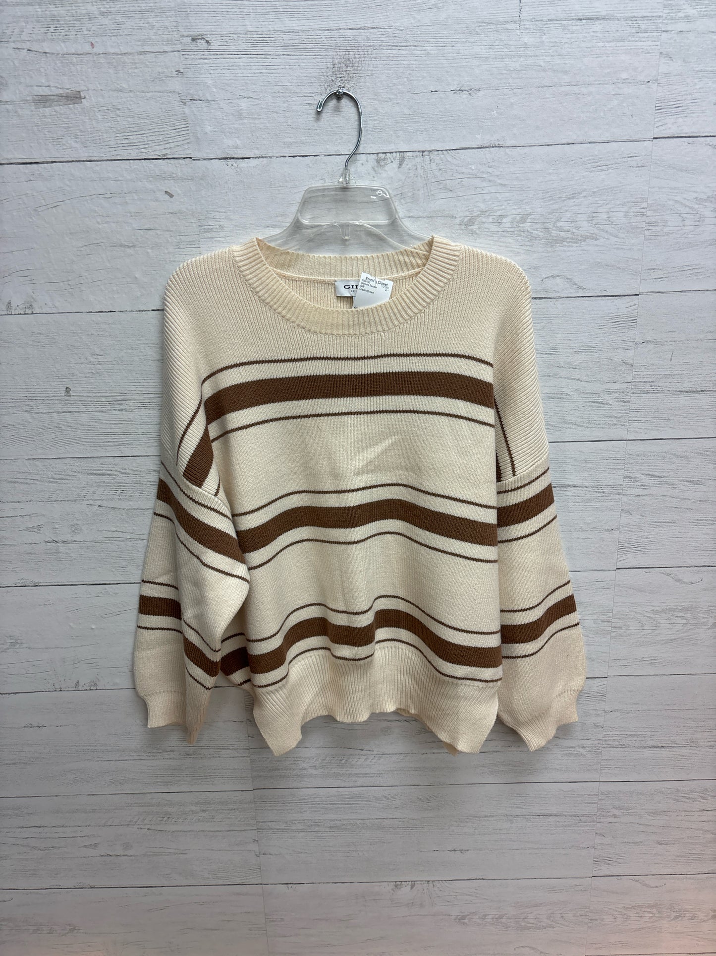Size S Gilli Cream/Brown Womens Sweater