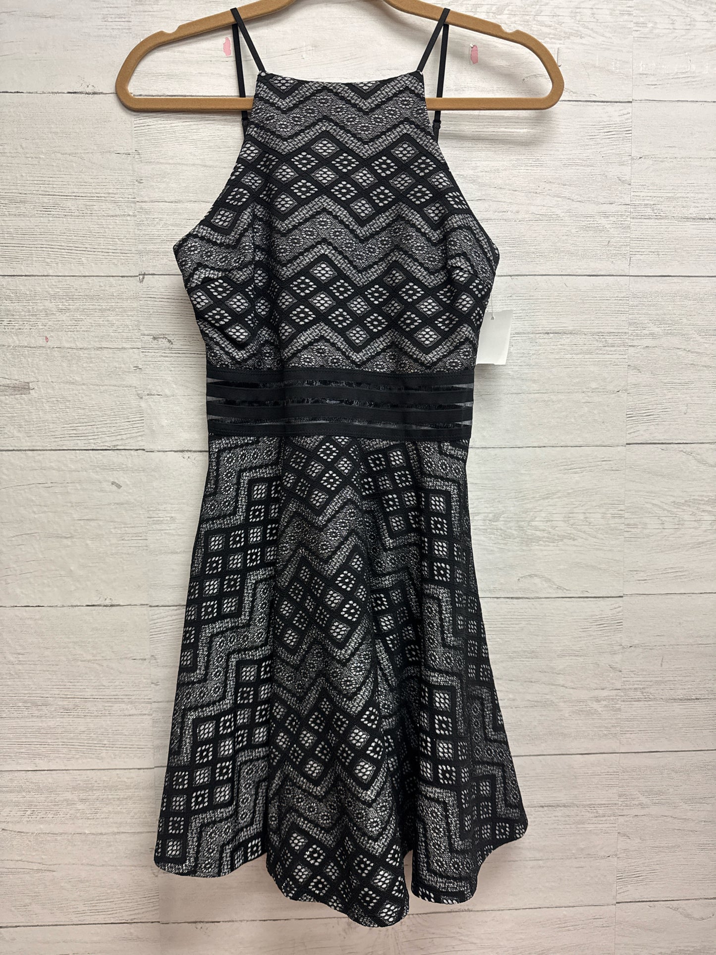Size 5 City Studio Black/Silver Gown