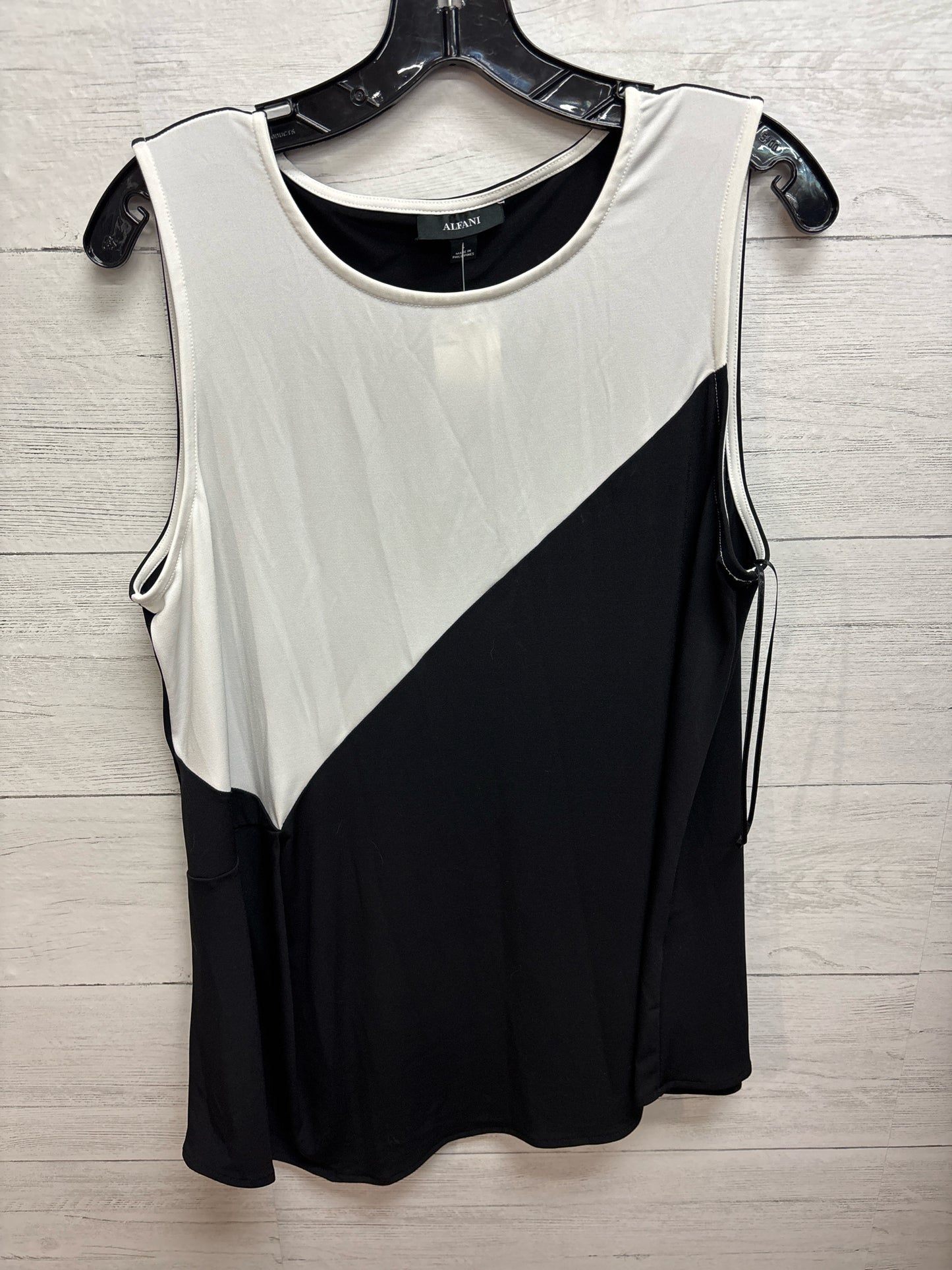 Size L Alfani Black/White Womens Shirt