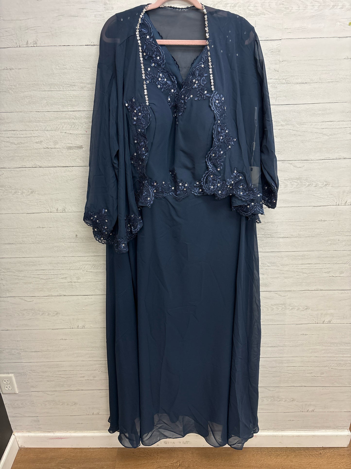 Size 24 W DRESS Navy Gown