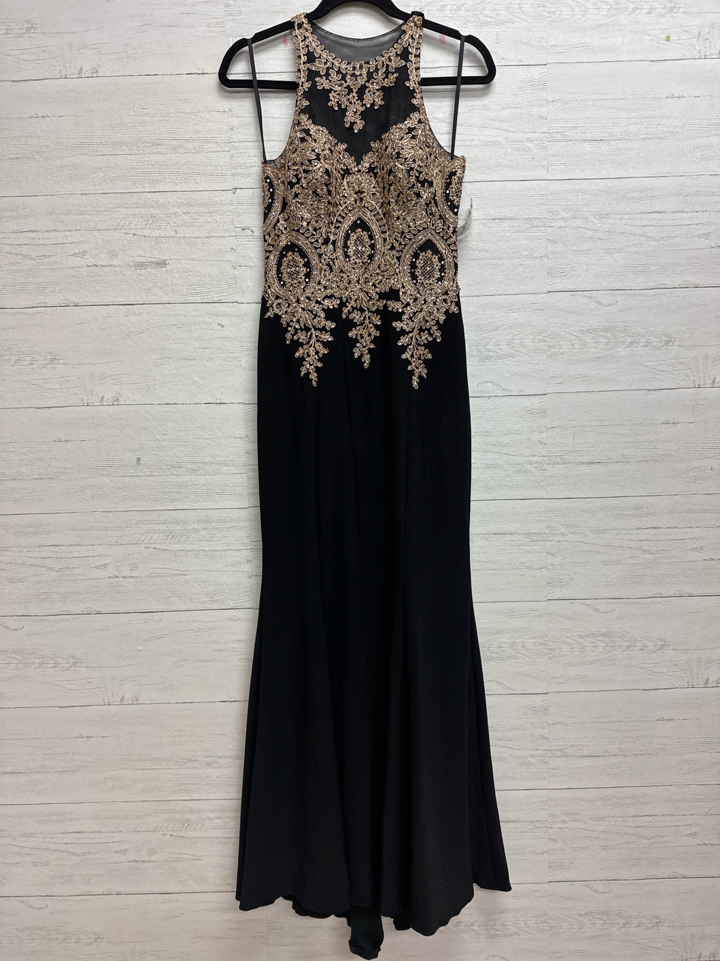 Size 8 Xscape Black/Gold Gown
