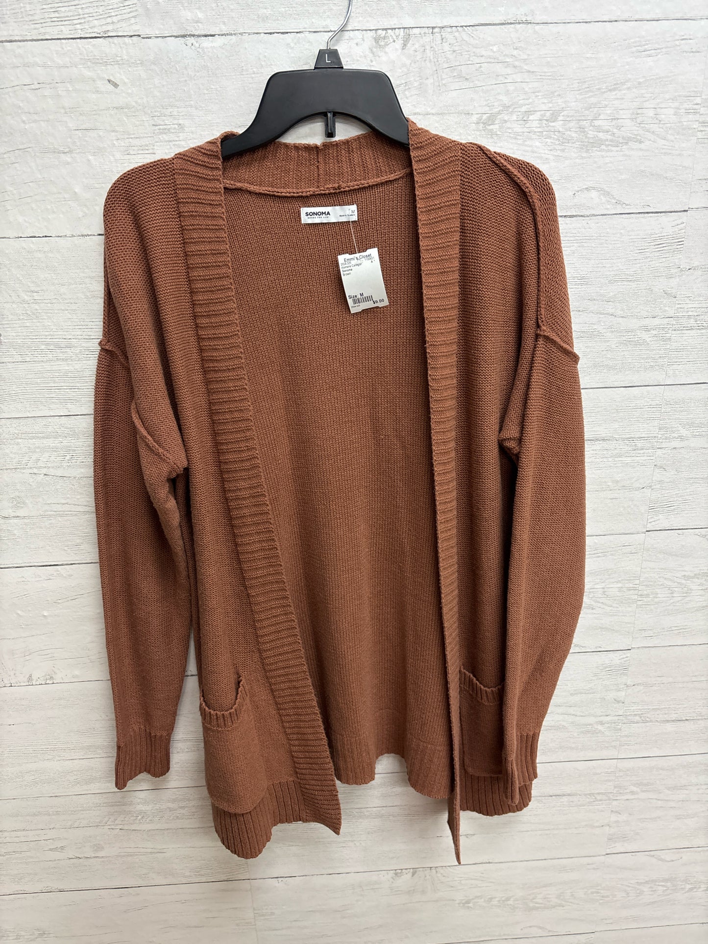 Size M Sonoma Brown Womens Cardigan