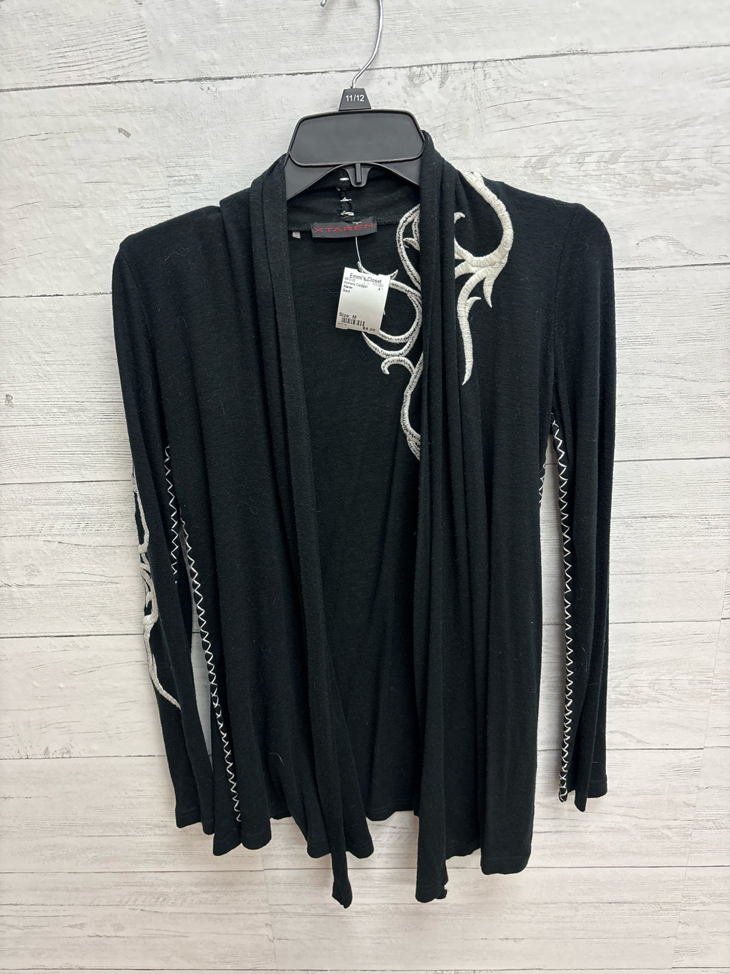 Size M Xtaren Black Womens Cardigan