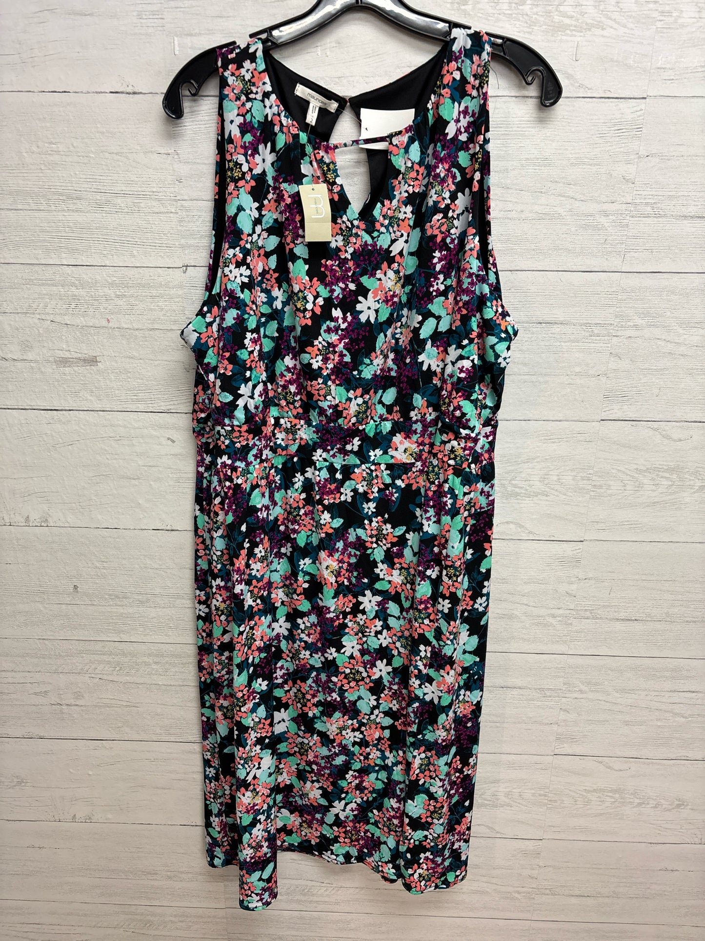 Size 2X Maurices BLACK FLORAL Dress
