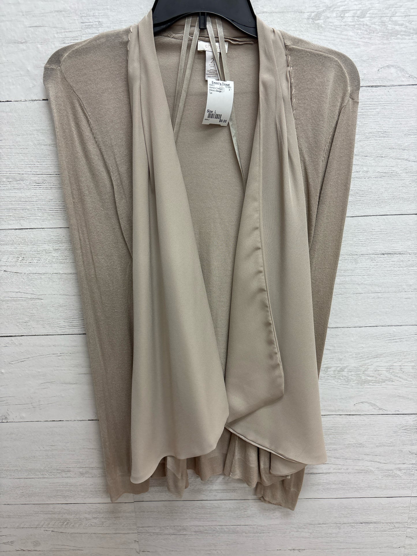 Size L Chico's Design Tan Womens Cardigan