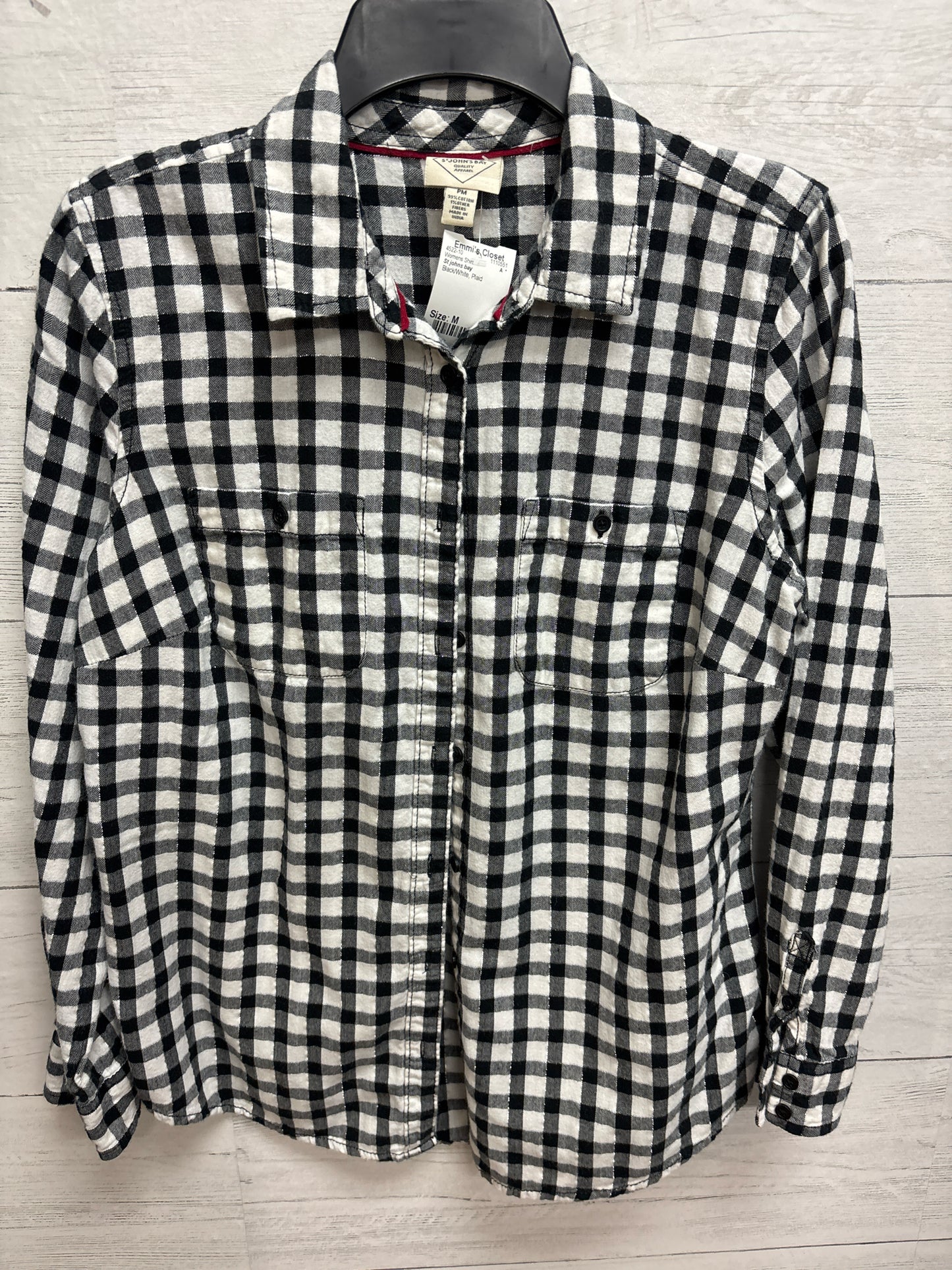 Size M St johns bay Black/White Womens Shirt