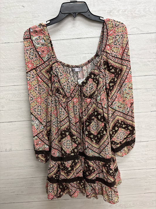 Size S SO Brown/Pink Dress