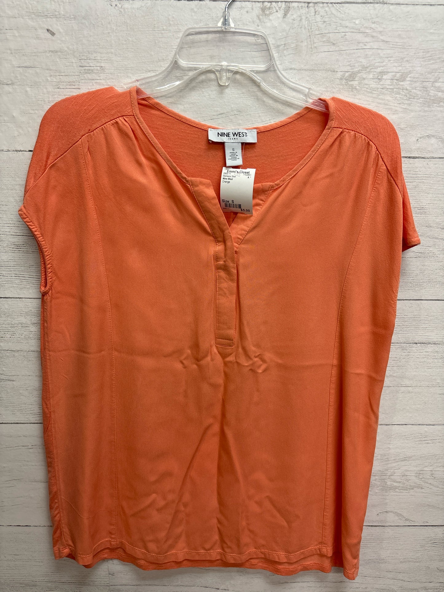 Size S Nine West Orange Womens Shirt