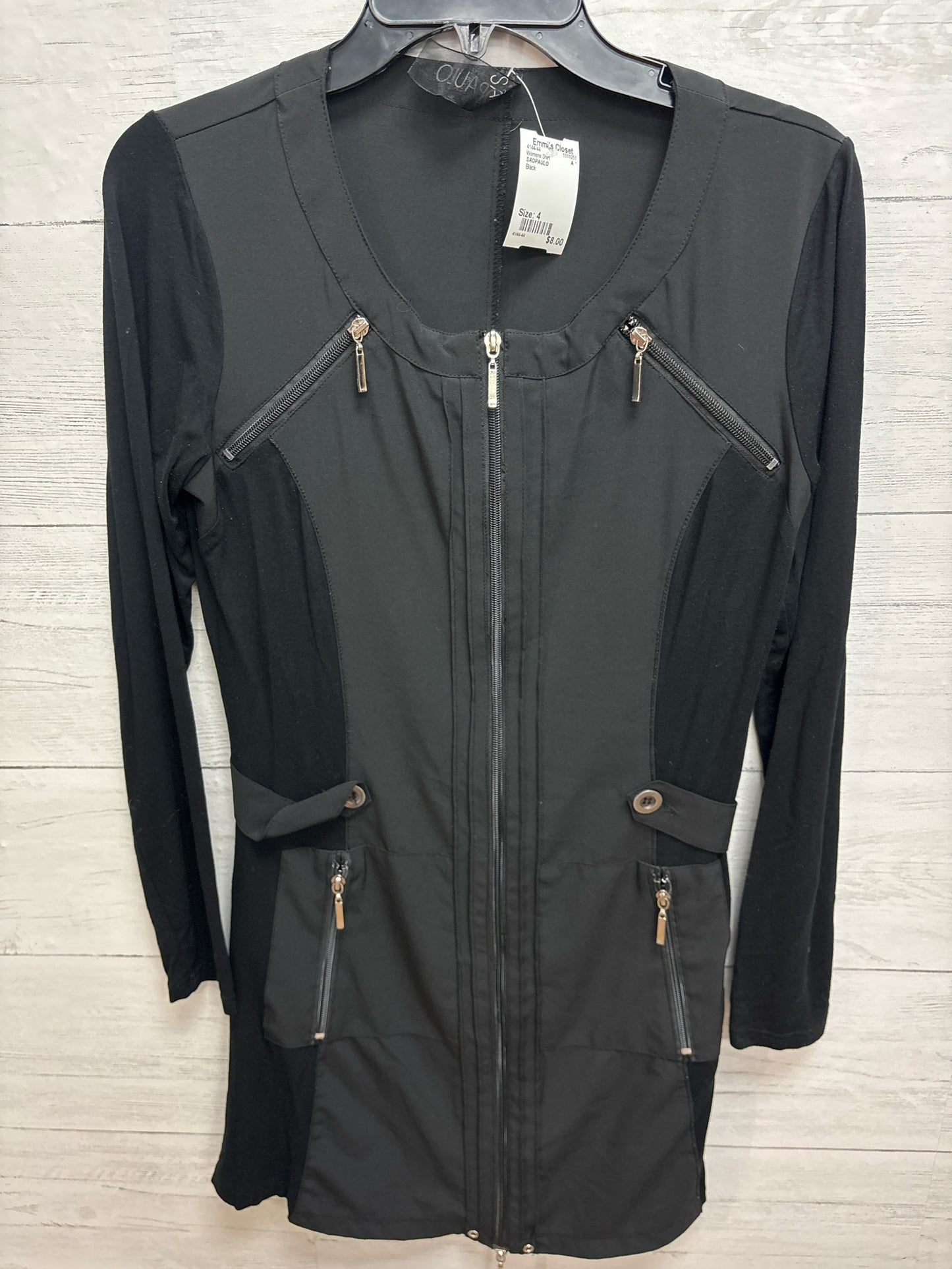 Size 4 SAOPAULO Black Womens Shirt