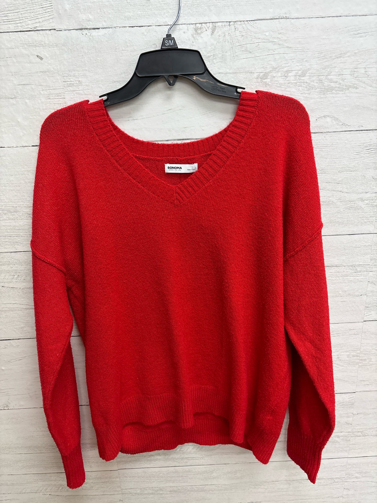 Size L Sonoma Red Womens Sweatshirt