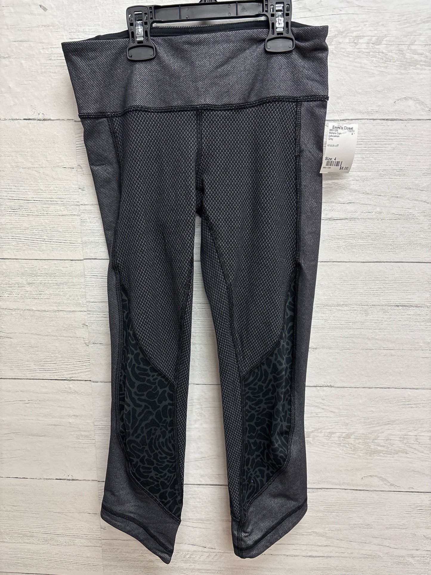 Size 4 LuluLemon Grey Womens Capri