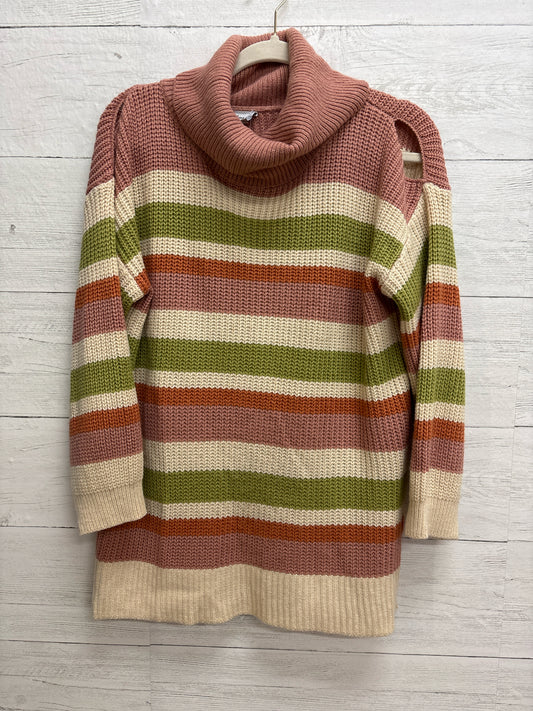 Size M/L Cozy Co Pink/Green Womens Sweater