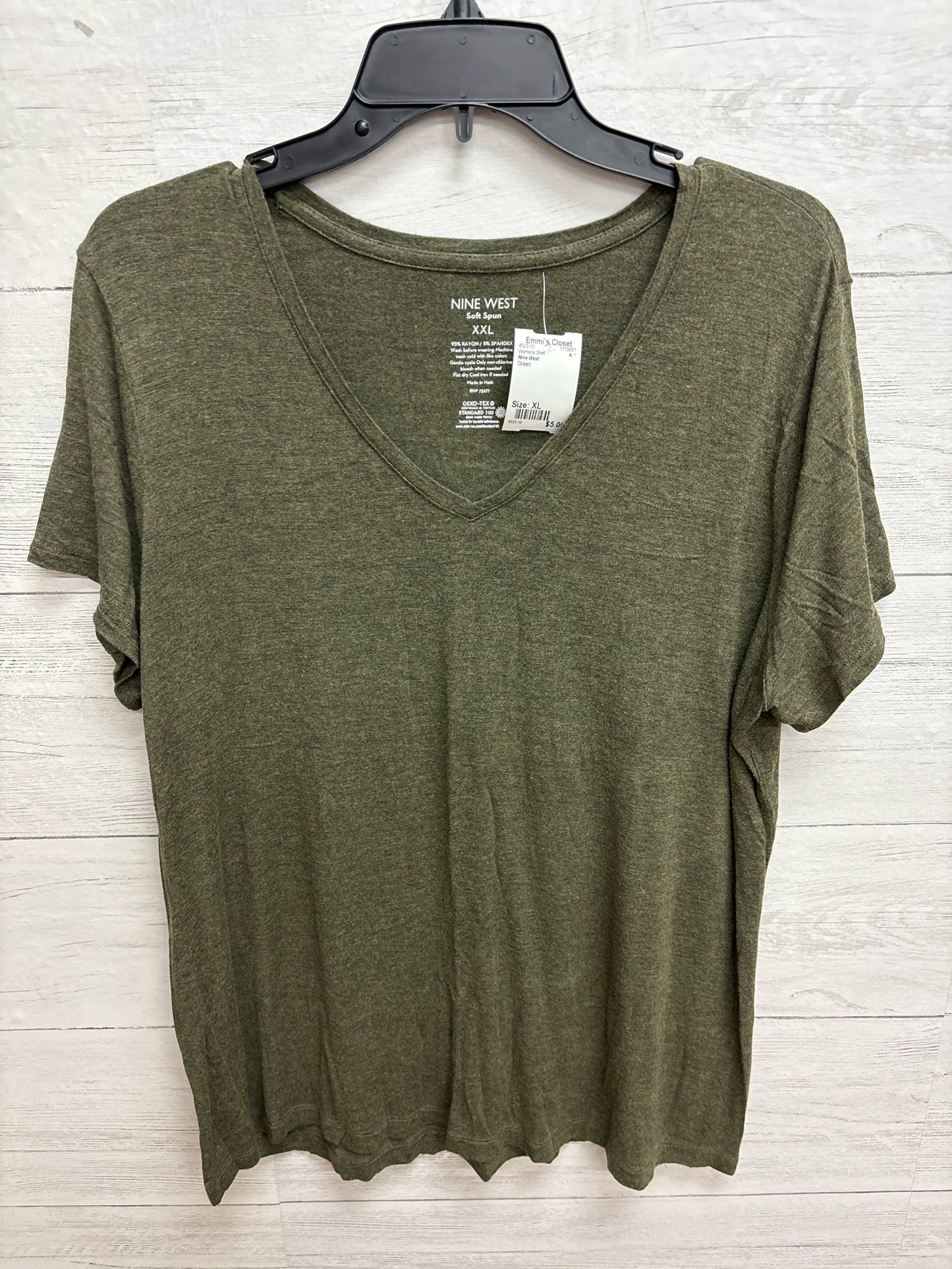 Size XL Nine West Green Womens Shirt