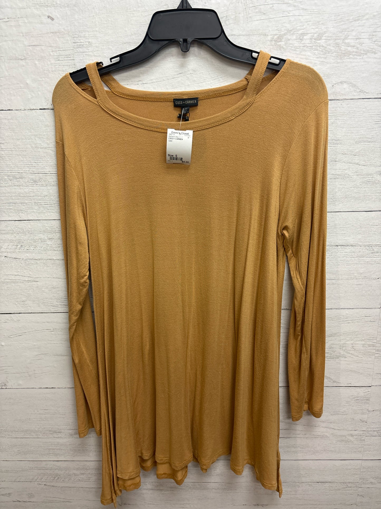 Size S COCO + CARMEN Gold Womens Shirt
