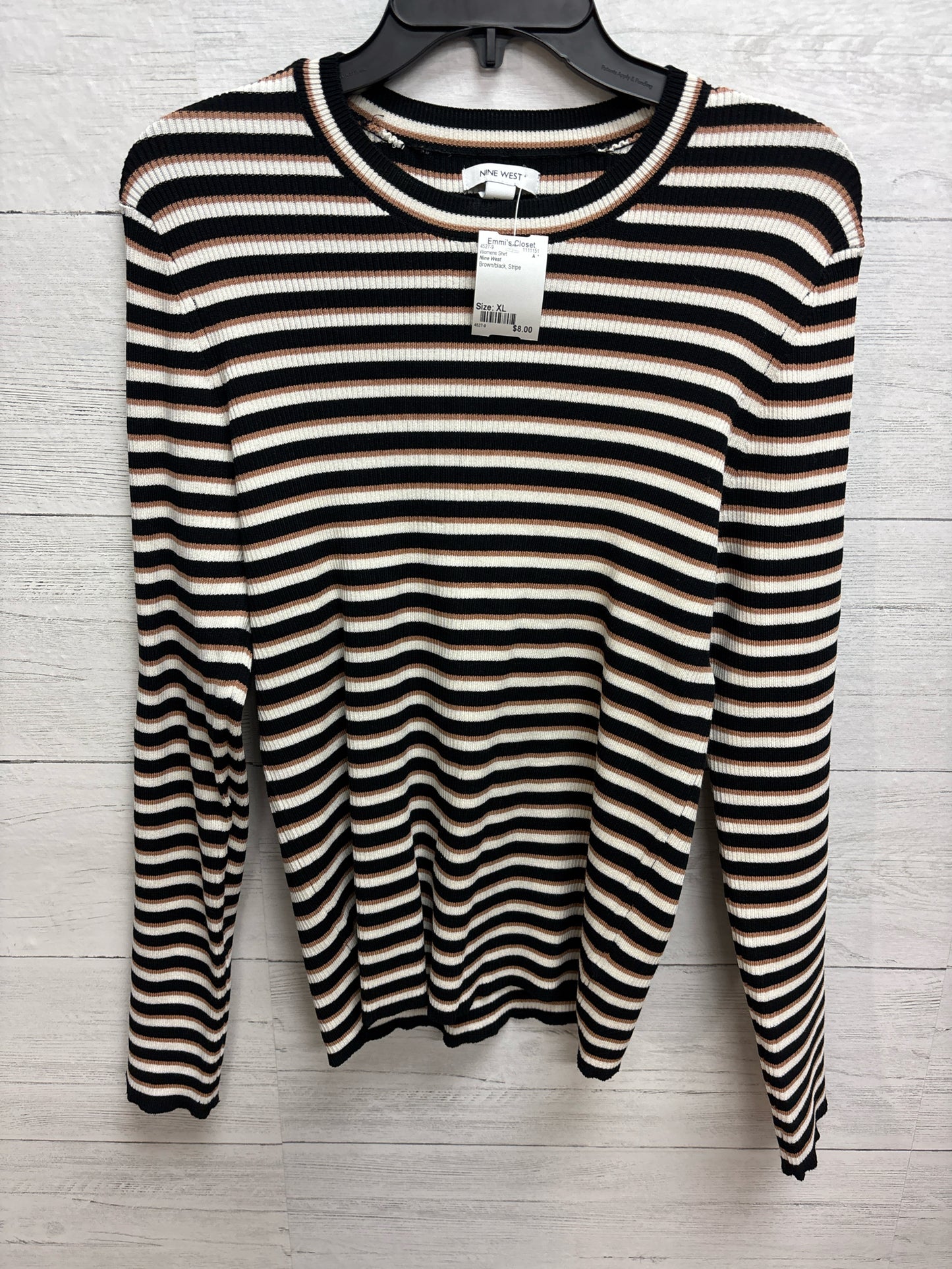 Size XL Nine West Brown/black Womens Shirt