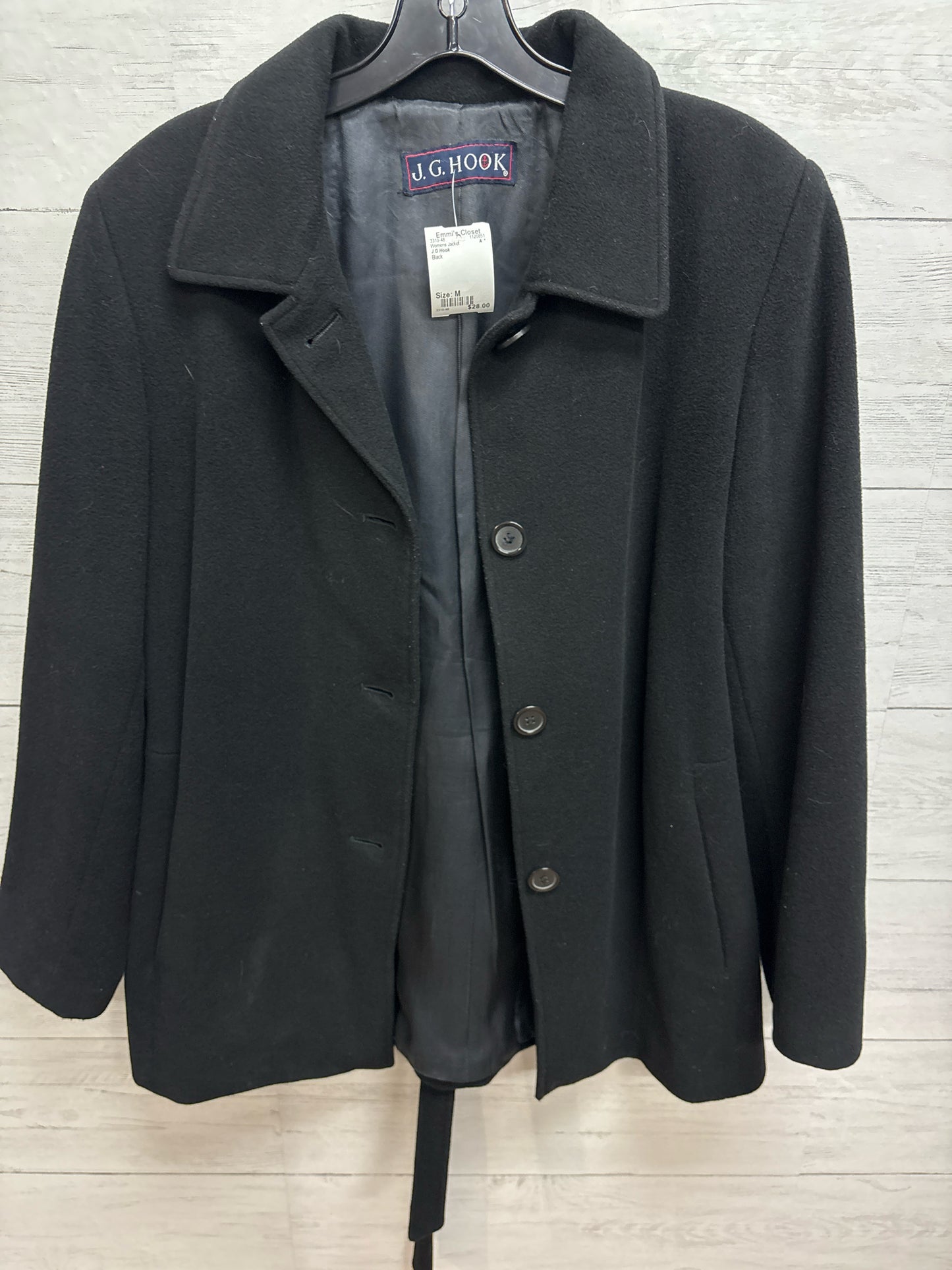 Size M J.G Hook Black Womens Jacket