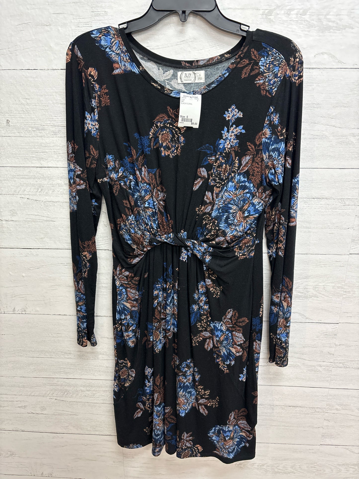 Size S 24/7 BLACK FLORAL Dress