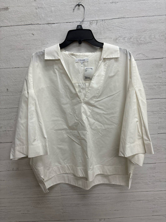 Size L FRAME White Womens Shirt
