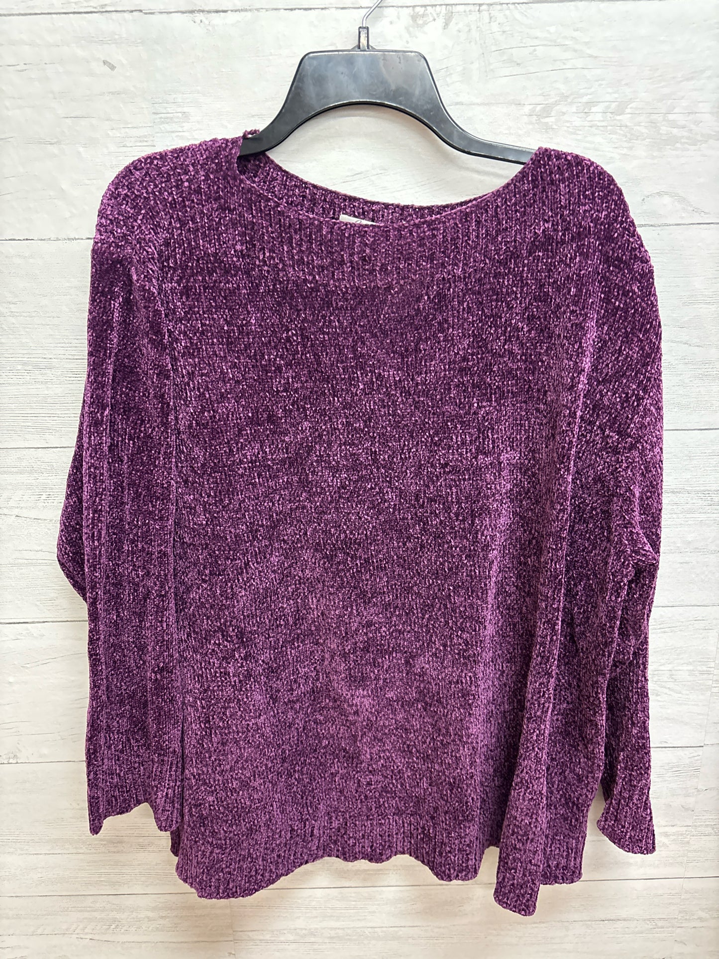 Size 1X Lulu B Purple Womens Sweater