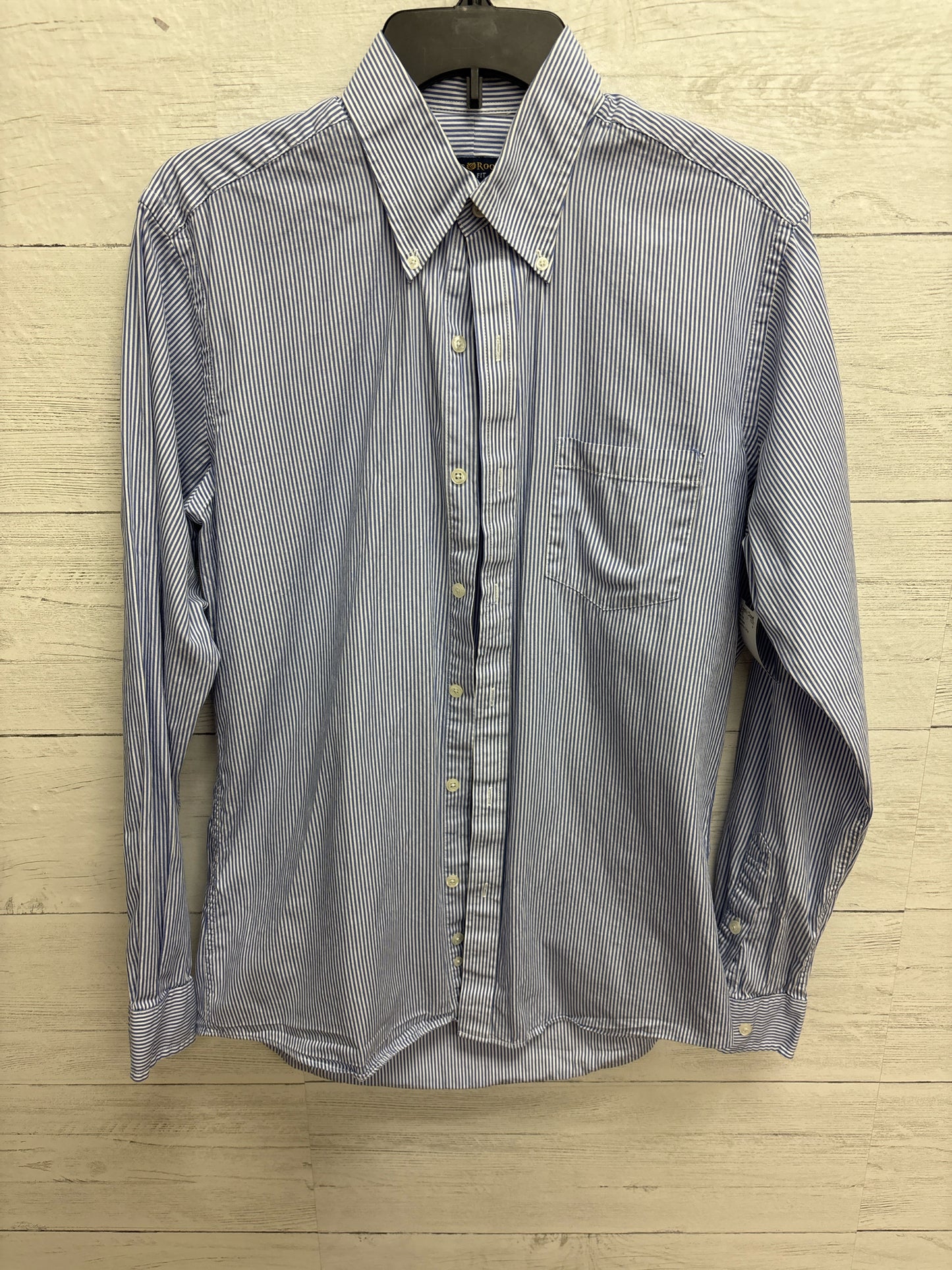 Size L Club Room Blue/White Mens Shirt