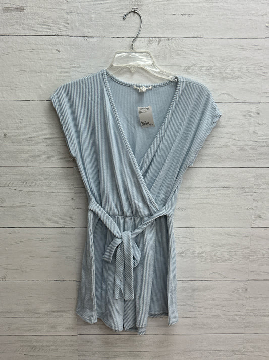 Size M Caution to the Wind Blue Rompers