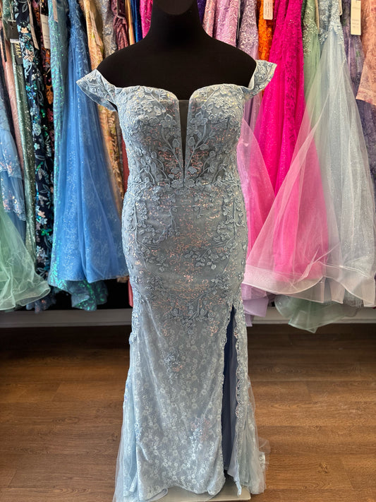 Size 12 Emmi's Elegance Light Blue Gown