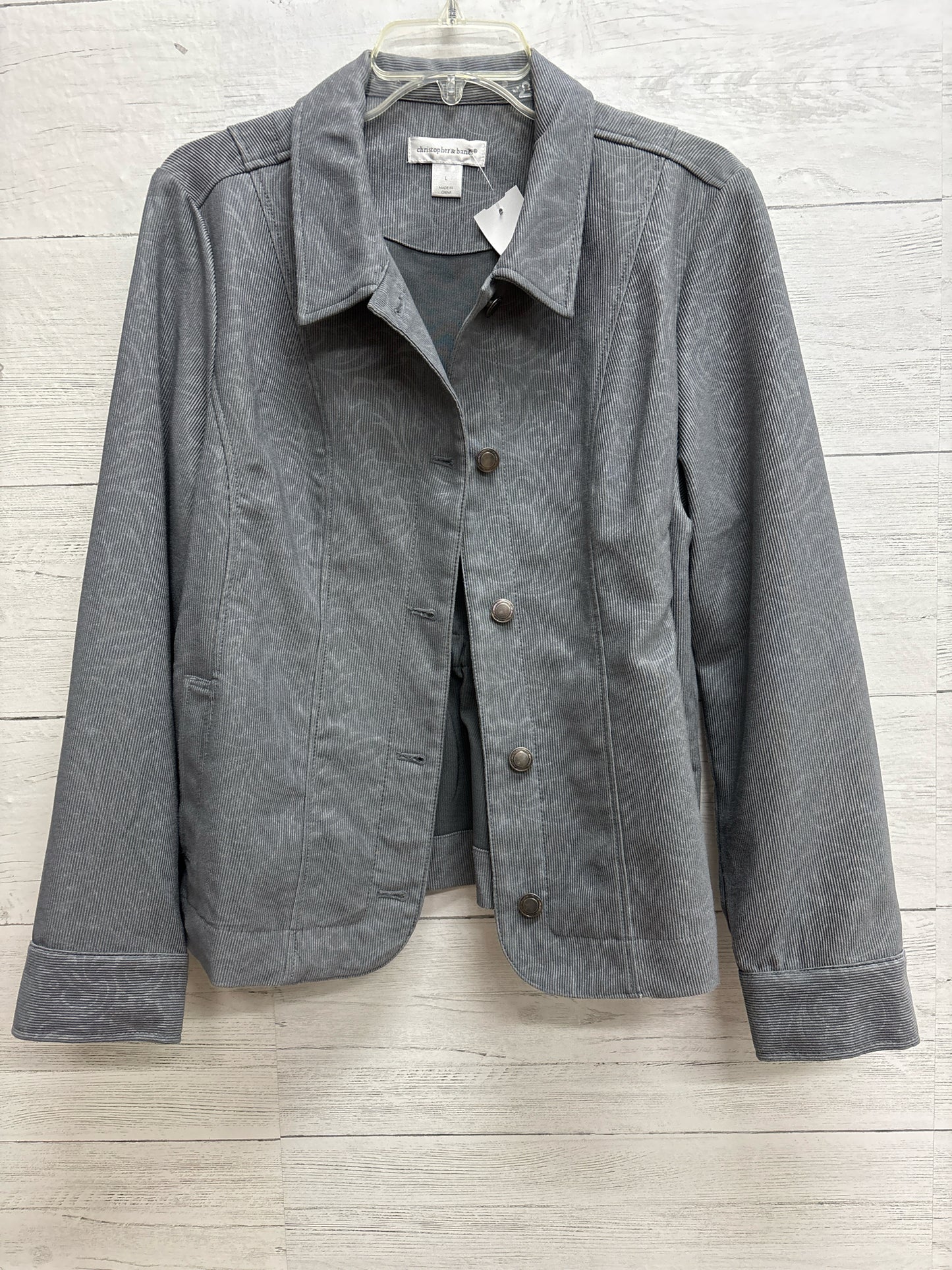 Size L Christopher & Banks Grey Womens Jacket